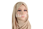 Beige Sparkly Lycra Hijab