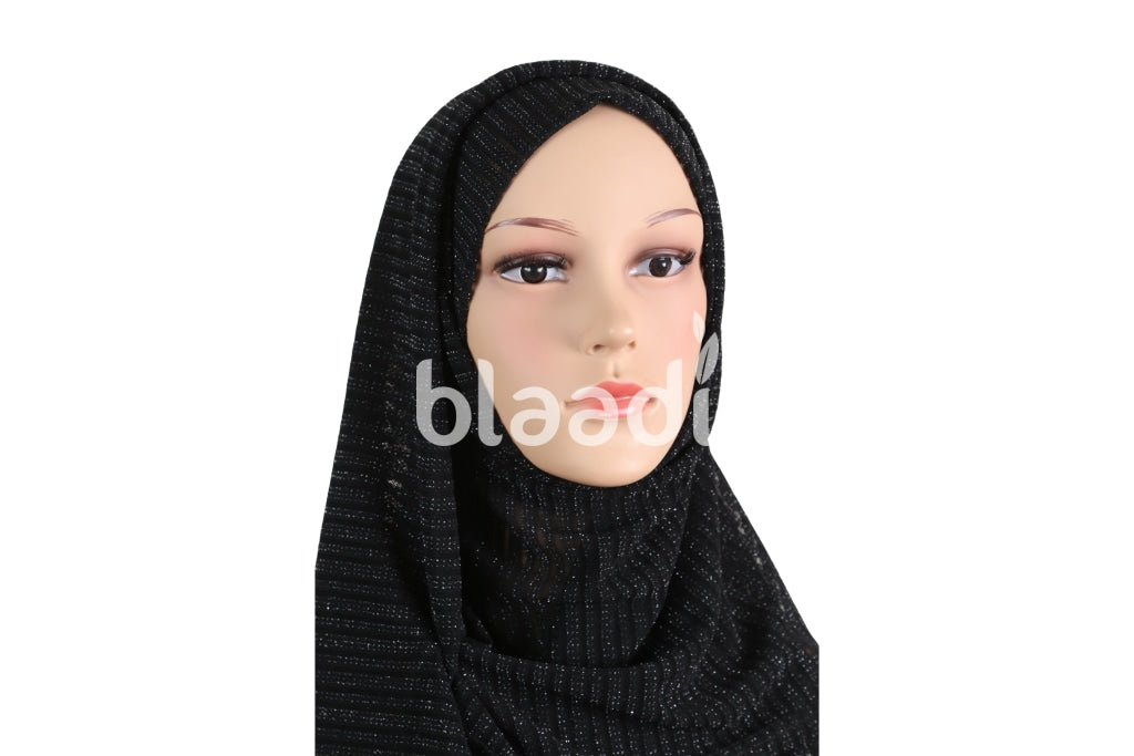 Black Sparkly Lycra Hijab