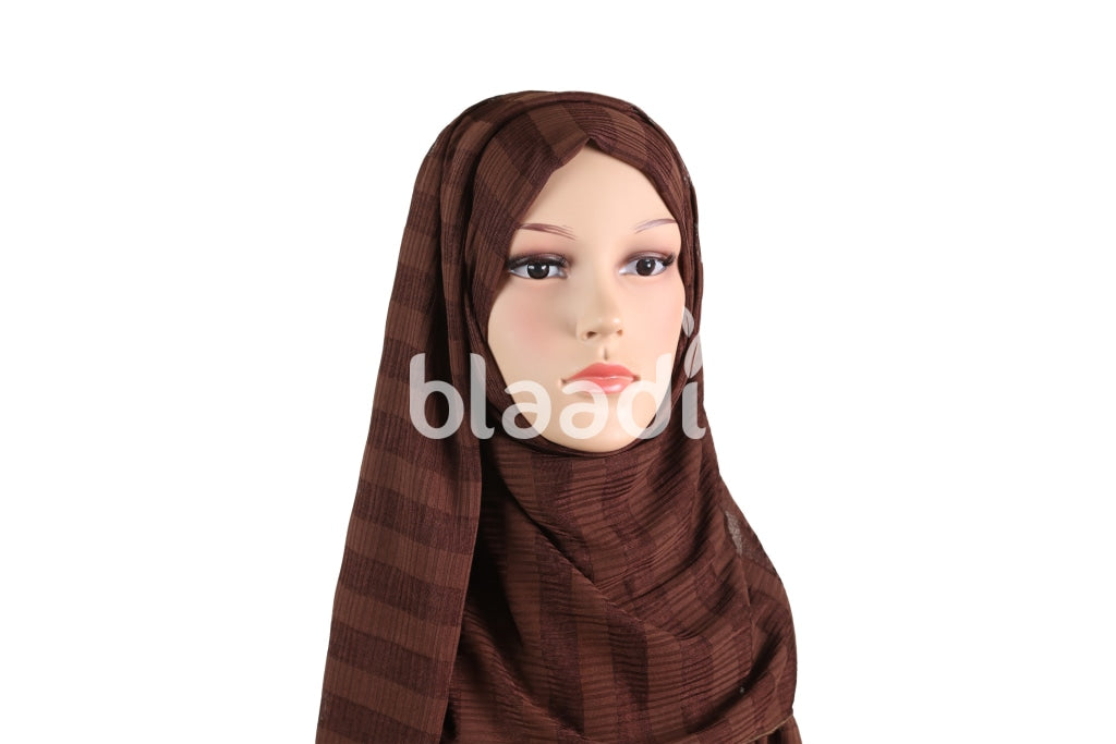Brown Flosh Lycra Hijab