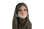 Dark Gray Green Sparkly Lycra Hijab