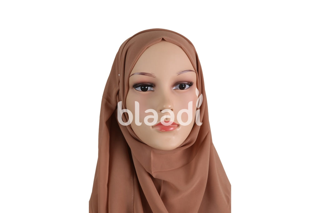 Dull Red Georgette Fabric Hijab