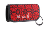 Embroidered Medium Clutch Bag Red Pattern