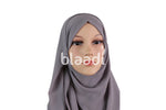 Fossil Gray Georgette Fabric Hijab