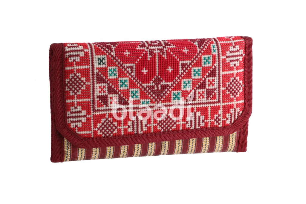 Fully Palestinian Embroiderd Small Wallet - Hint Of Green