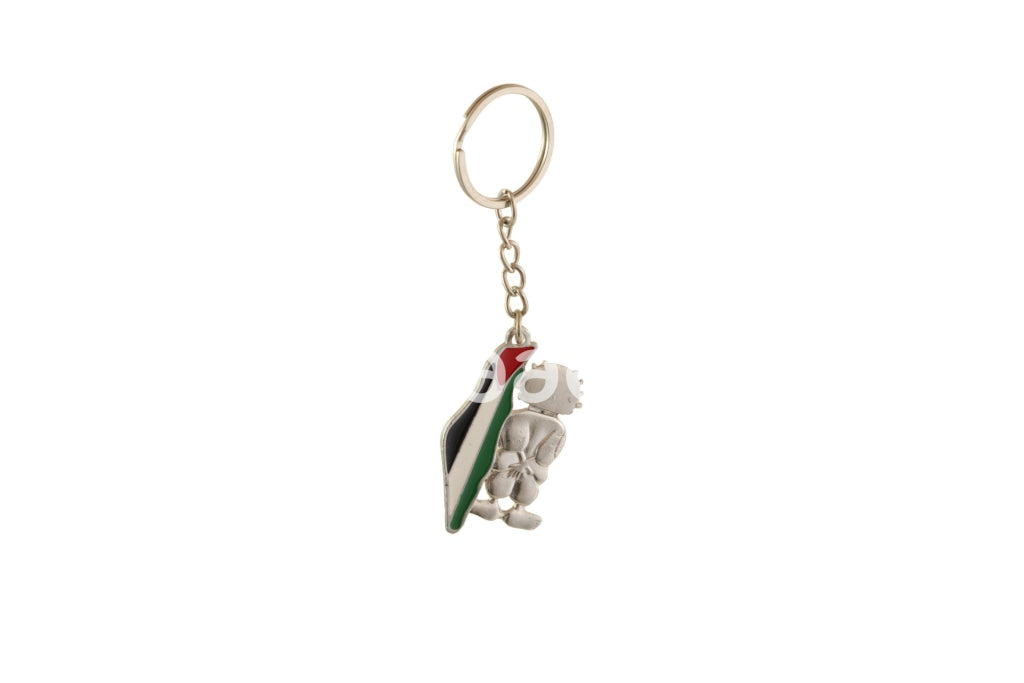 Keychain Metal Palestine Flag On Map And Handala Gifts Souvenirs