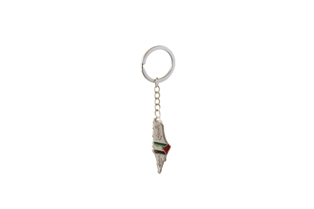 Keychain Metal Palestine Flag On Map Gifts Souvenirs