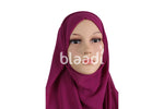 Magenta Purple Georgette Fabric Hijab