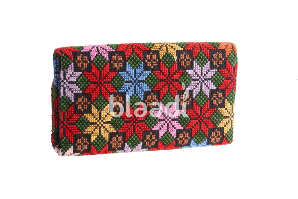 Multi-Color Palestinian Embroidery Small Wallet Pattern 1