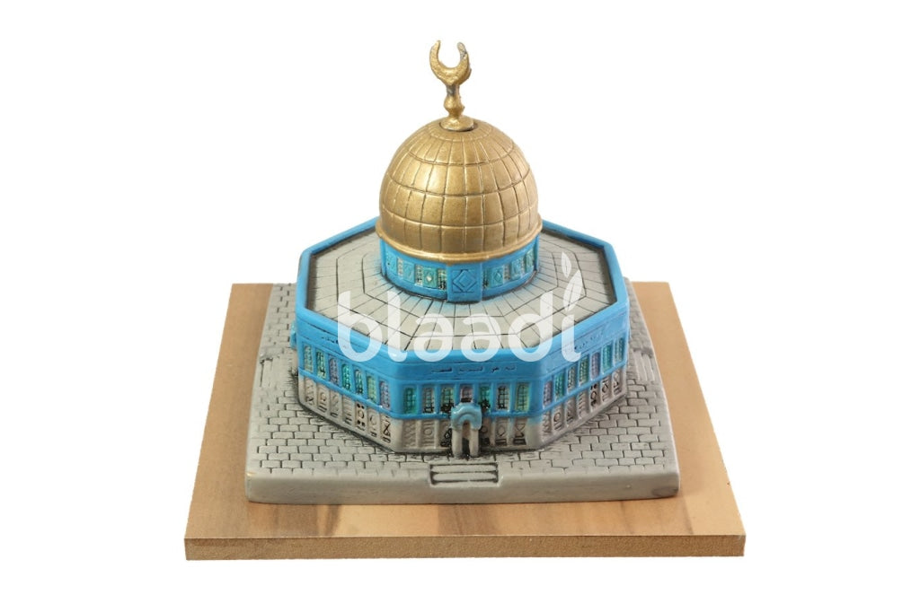 Plaster Crafted Dome Of The Rock Over Olive Wood Large Size Souvenir Gifts Souvenirs
