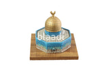 Plaster Crafted Dome Of The Rock Over Olive Wood Small Size Souvenir Gifts Souvenirs