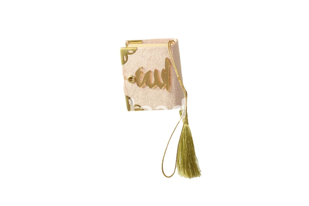 Quran Kareem Mini Size Light Pink Fabric Cover Gifts Souvenirs