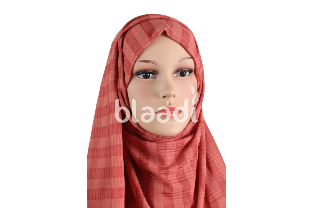 Red Flosh Lycra Hijab