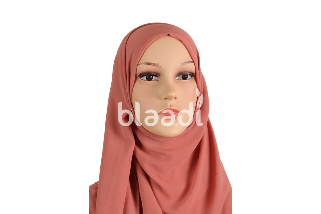 Soft Red Georgette Fabric Hijab
